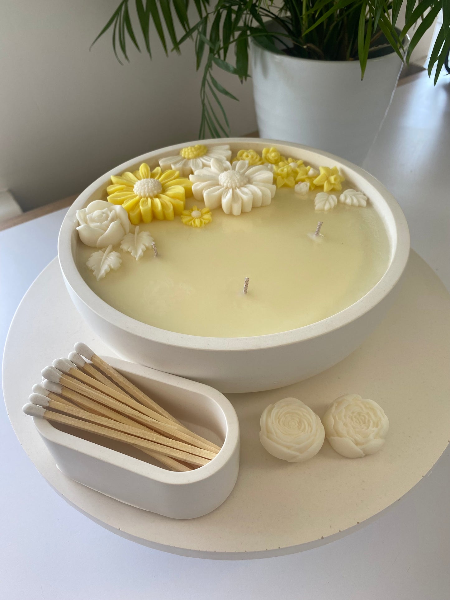 Candle Bowl with Tray Base