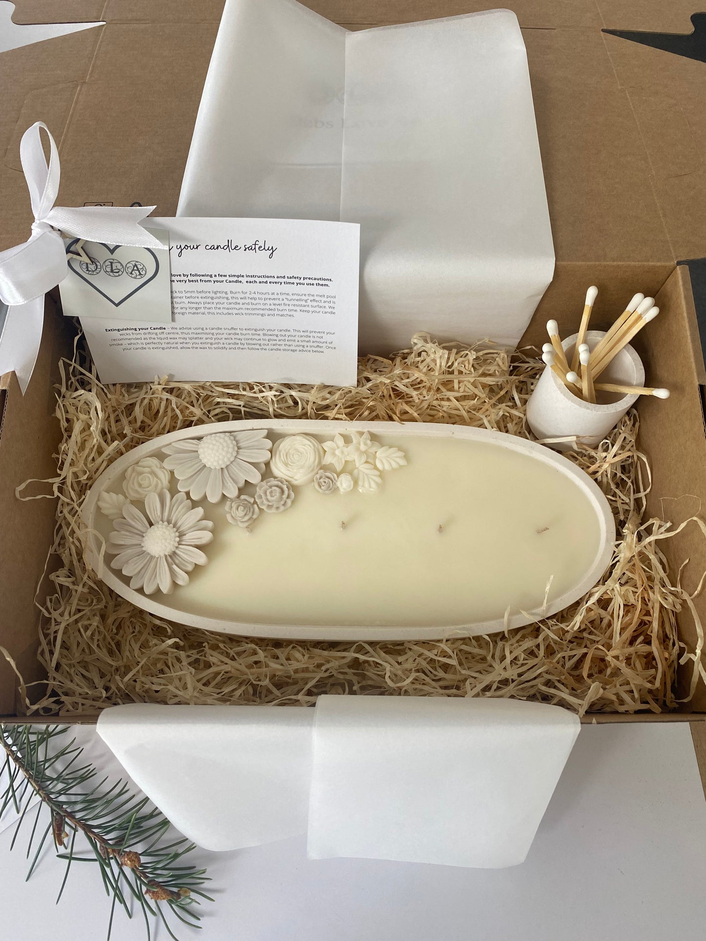 Oblong 5 wick Candle Bowl