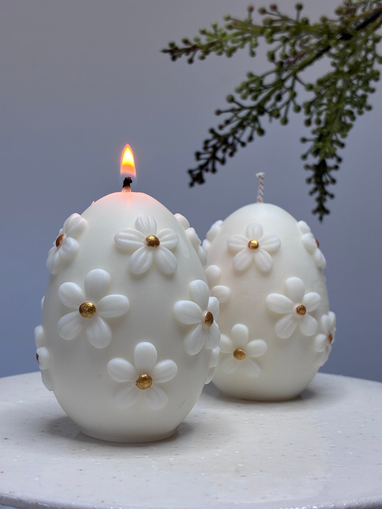 Daisy Egg Candles