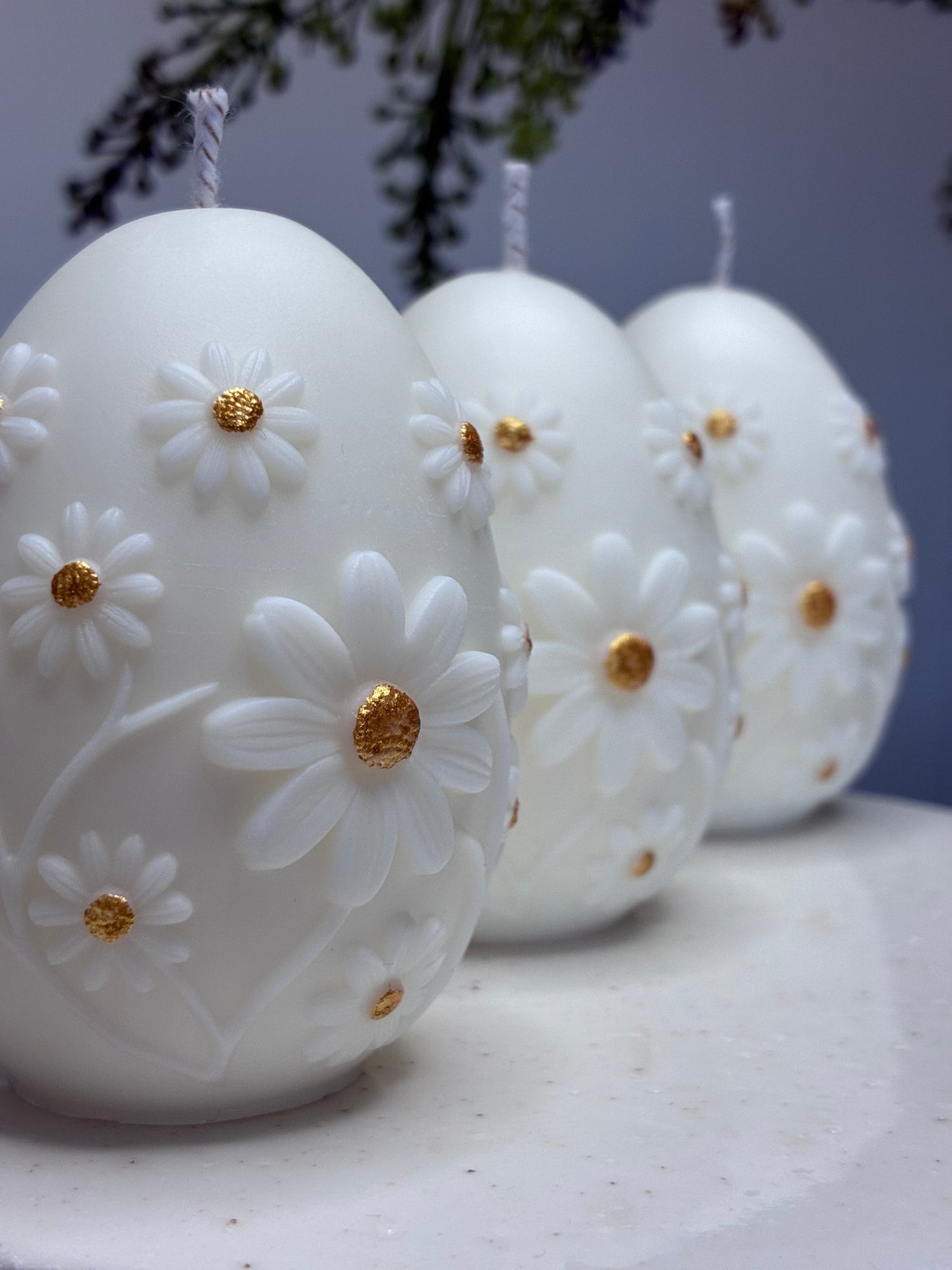Daisy Egg Candles